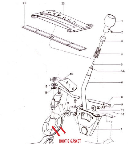 Image 2: Automatic Floor Shift Shaft : Boot, Retainer & Fastener Kit - Transmission, Clutch & Driveline