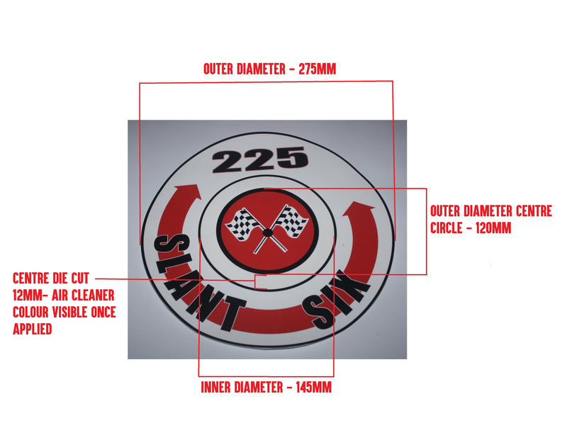 Image 2: Super Commando Air Cleaner Tribute Decal : Hemi Six 245 Red - Decals