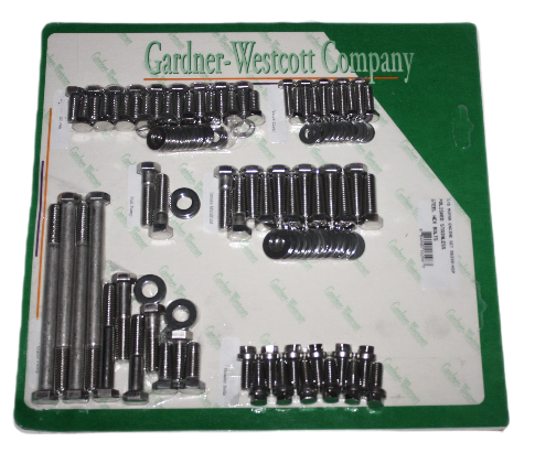 Small Block Polished Stainless Hex Engine Bolt Set