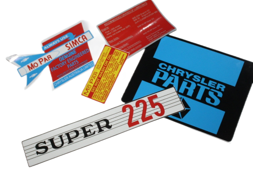 Engine Bay Decal Set Suits RV1/SV1